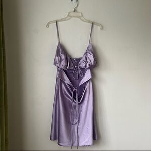Princess Polly Reah Lilac Purple Cut Out Mini Satin Dress 12